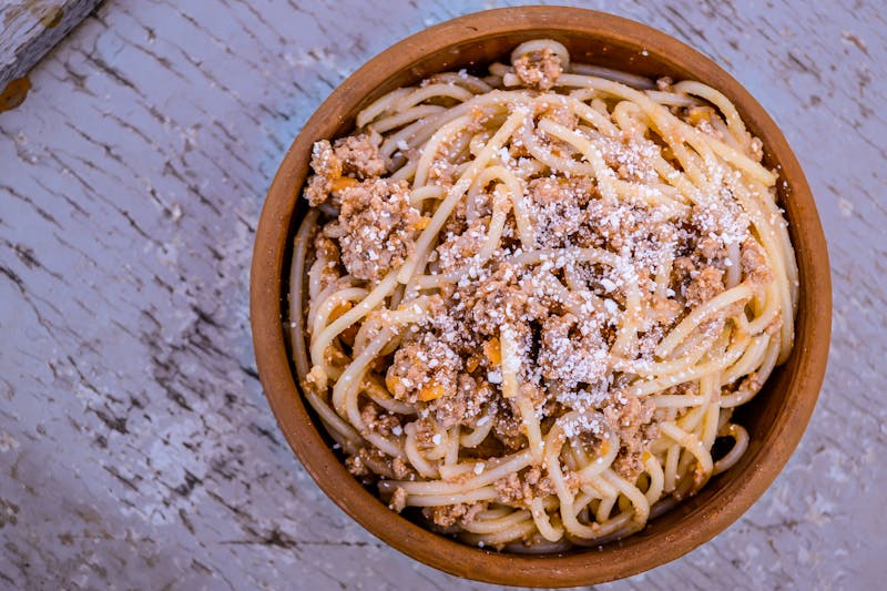 Spaghetti Bolognese at Marcos restaurant